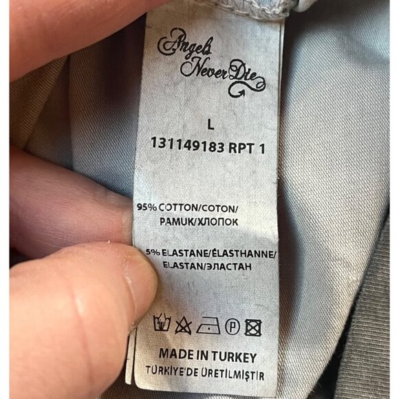 Angels Never Die Post Apocalyptic Edgy Gray Wash Sleeveless Dress L Shabby Chic - Picture 5 of 10